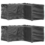 L-Shaped Garden Furniture Covers 2 pcs 12 Eyelets 185x185x90 cm 3155369