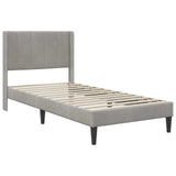 Bed Frame with Mattress Light Grey 90 x 190 cm Velvet 3415244