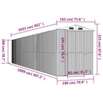 Garden Shed Light Grey 192x1021x223 cm Galvanised Steel 3147448