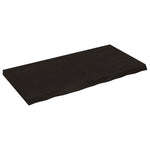 Table Top Dark Brown 120x60x cm Treated Solid Wood Oak 3156439