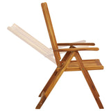 Garden Chair Set of 3 Natural Wood Solid Acacia Wood Medium 311847