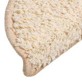 Stair Mats 30 pcs 56x17x3 cm Cream Half Round 3365803
