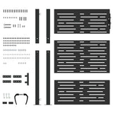 Garden Gate with Lock Black 110 x 130 cm Powder-Coated Steel 42015900