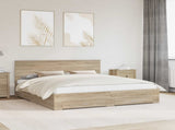 Bed Frame with Drawer Sonoma Oak 180 x 200 cm Engineered Wood 3410863