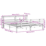 Bed Frame with Headboard without Mattress 180x200 cm Super King 3306118