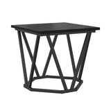 ZNTS Side Tables 2 pcs Black Oak Engineered Wood 868267