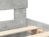 Bed Frame Concrete Grey 120 x 200 cm Engineered Wood 3408190