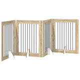 Dog Gate with Stands 4 pcs Sonoma Oak 80 x 100 cm 892044
