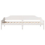 ZNTS Bed Frame without Mattress White 90x200 cm Solid Wood Pine 850915