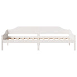 ZNTS Bed Frame without Mattress White 90x200 cm Solid Wood Pine 850915