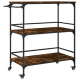 Kitchen Trolley Smoked Oak 100.5x50x105 cm Engineered Wood 842333