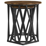 Coffee Table 2 pcs Smoked Oak Engineered Wood and Steel 868263