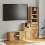 4 Piece TV Units with Storage "ODDA" Solid Wood Pine 3365372