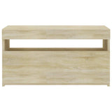 804397 TV Cabinet with LED Lights Sonoma Oak 75x35x40 cm