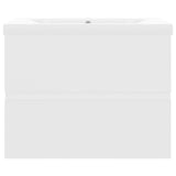 Sink Cabinet with Built-in Basin White Engineered Wood 3071540