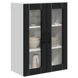 Wall Glass Cabinet LUCCA Black 60 x 31 x 80 cm Engineered Wood 885086