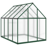 Greenhouse with Base Frame Green 224x169x195 cm Aluminium 4005835