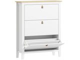Modern Three-Drawer Shoe Cabinet - White T3398P330381