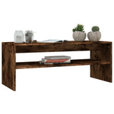 Coffee Table Smoked Oak 100x40x40 cm Engineered Wood 815255