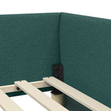 Corner Bed Frame Dark Green 90 cm x 190 cm Velvet 42016039