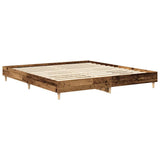 Bed Frame No Mattress Old Wood 200x200 cm Engineered Wood 3328706