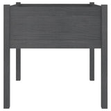 Garden Planters 2 pcs Grey 70x70x70 cm Solid Pinewood 810814