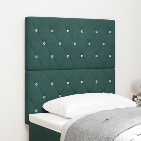 ZNTS LED Headboard Dark Green 80 cm Velvet 3338345