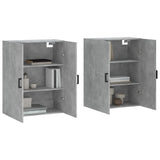 Wall Mounted Cabinets 2 pcs Concrete Grey 69.5x34x90 cm 3195623