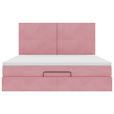 Ottoman Bed with Mattresses Pink 160x200cm Velvet 3313414