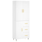 Highboard White 69.5x34x180 cm Engineered Wood 3195995
