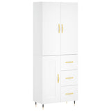 Highboard White 69.5x34x180 cm Engineered Wood 3195995
