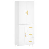 Highboard White 69.5x34x180 cm Engineered Wood 3195995