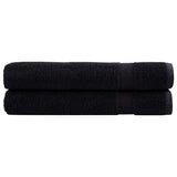 Premium Towels SOLUND 2 pcs Black 100x200 cm 600 gsm 137437