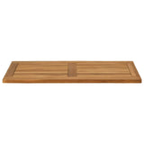 Table Top Rectangular Solid Teak Wood Natural 42033165