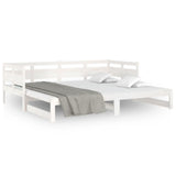 ZNTS Pull-out Day Bed without Mattress White 2x cm 820313