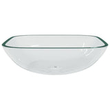 Basin Glass 42x42x14 cm Transparent 345236
