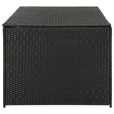 Storage Chest Black Polyethylene Rattan Large Garden Storage Box 46477