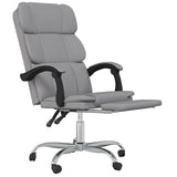 Reclining Office Chair Light Grey Fabric 349798