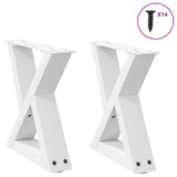 Coffee Table Legs 2 pcs White 30x cm Steel 4012677