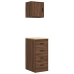 ZNTS Garage Cabinets 2 pcs Brown Oak Engineered Wood 3328329