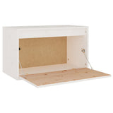Wall Cabinet White 60x30x35 cm Solid Pinewood 813447