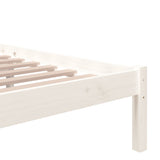 Bed Frame without Mattress White Solid Wood 200x200 cm 814905