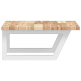 Basin Shelf Wall Mounted Steel and Solid Wood Acacia 3302762