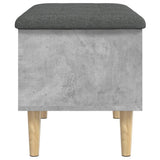 Storage Bench Concrete Grey 62x42x46 cm Engineered Wood 835071