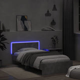 Bed Frame without Mattress with LED Lights Concrete Grey 100x200 cm 838802