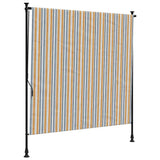 Outdoor Roller Blind Yellow and White 150x270 cm Fabric&Steel 368774