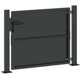 Garden Gate with Lock Black 110 x 105 cm Powder-Coated Steel 42015909