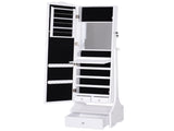 Jewellery Cabinet led, mirroir Cabinet Armoire Floor Standing Flip-over Makeup Shelf Organizer T3398P329553