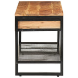 Shoe Bench 110x35x45 cm Solid Wood Acacia and Iron 372744