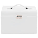 ZNTS Jewellery Box 3-Layer with Mirror Lockable White 26x18x17.5 cm 4103558